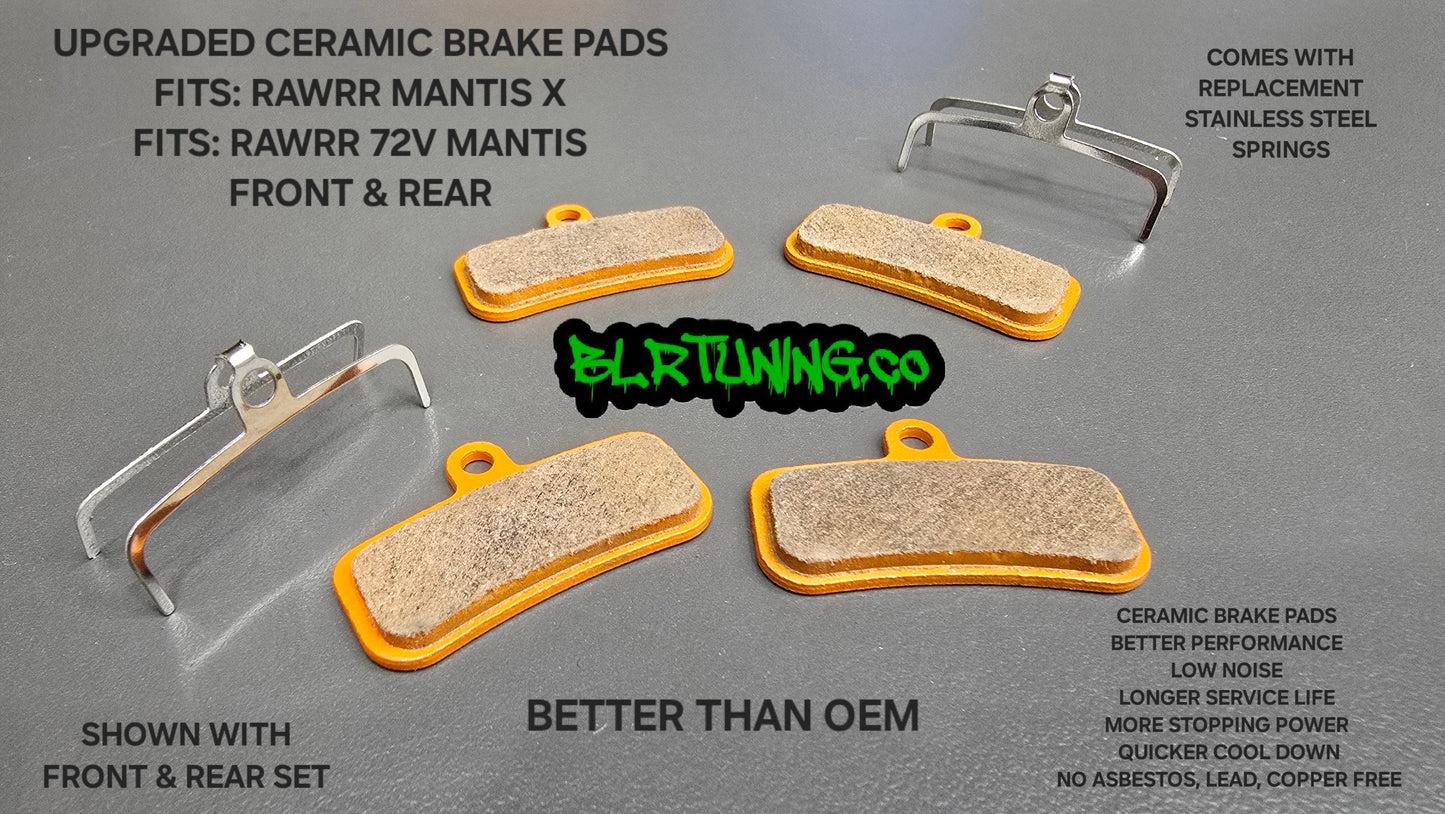 CERAMIC BRAKE PADS UPGRADE FOR RAWRR MANTIS X AND 72V MANTIS