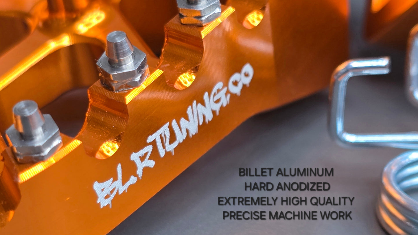 FOOT PEGS FOR RAWRR MANTIS X AND MANTIS X PRO BILLET ALUMINUM WITH STAINLESS STEEL TEETH BY BLR TUNING