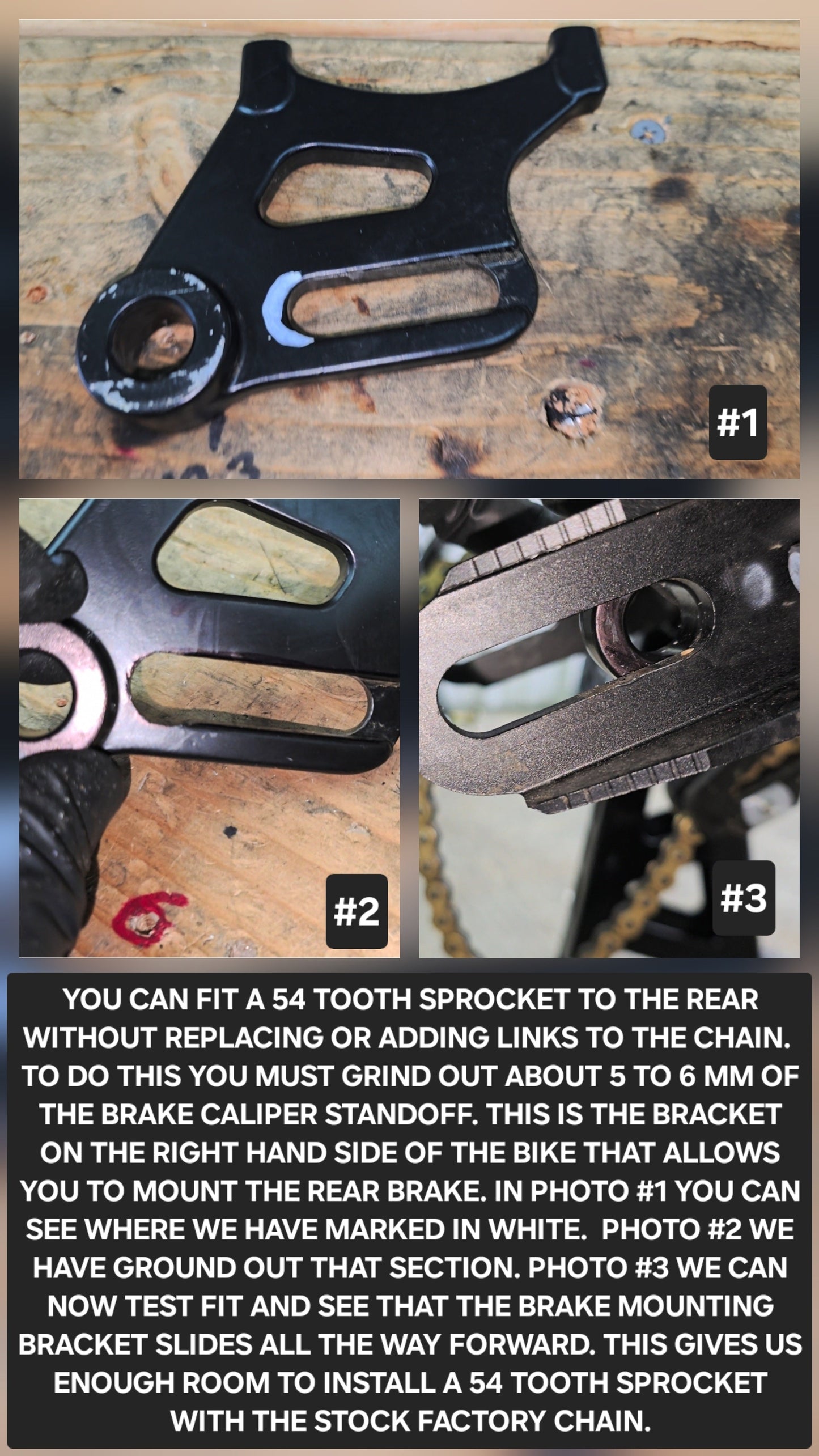 RAWRR MANTIS X 54 TOOTH REAR SPROCKET 7075 T6 ALUMINUM ANODIZED BLACK BY BLR TUNING